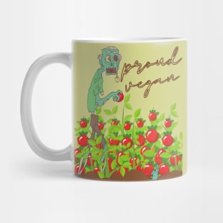 Proud Vegan Tomato Patch Halloween Melting Zombie Mug